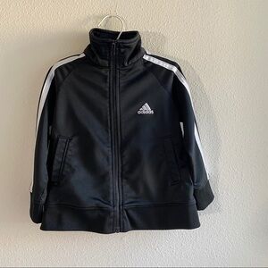 Adidas Baby 2T Track Jacket Black White Stripe
